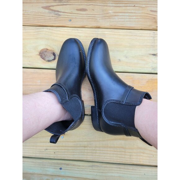 Henry Ferrera Chelsea Rain ANKLE Boots BOOTIES BLACK RUBBER WOMEN'S WOMAN'S 9 40 - Picture 15 of 16